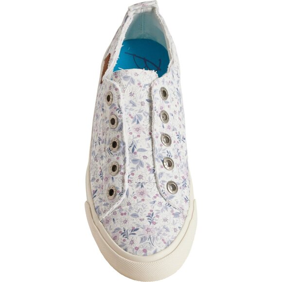 NEW Blowfish Mighty Canvas Sneakers For Women in White Blue Multi 253 - Picture 3 of 7